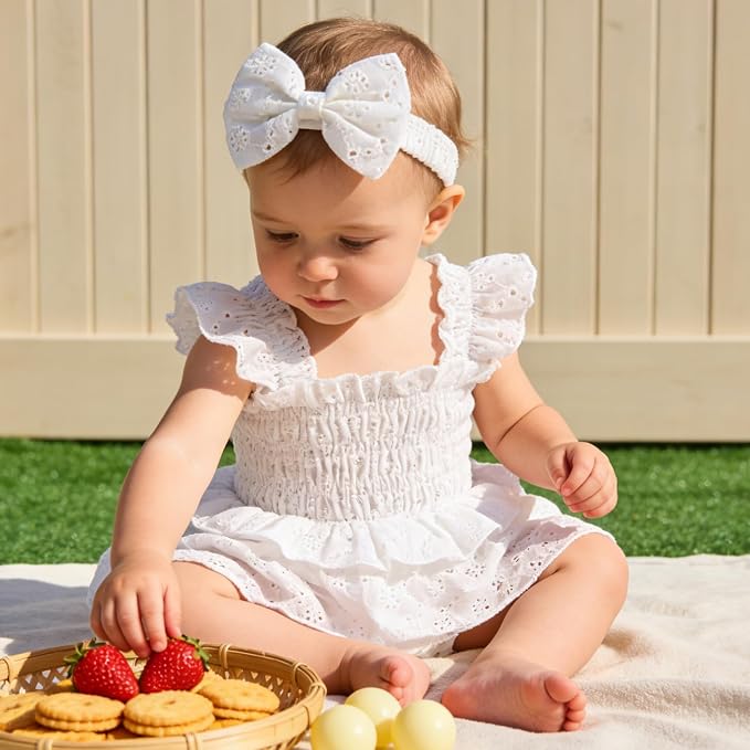 YOUNGER TREE Baby Girl Clothes Ruffle Romper Boho Dress Summer Cake Smash - Image 3