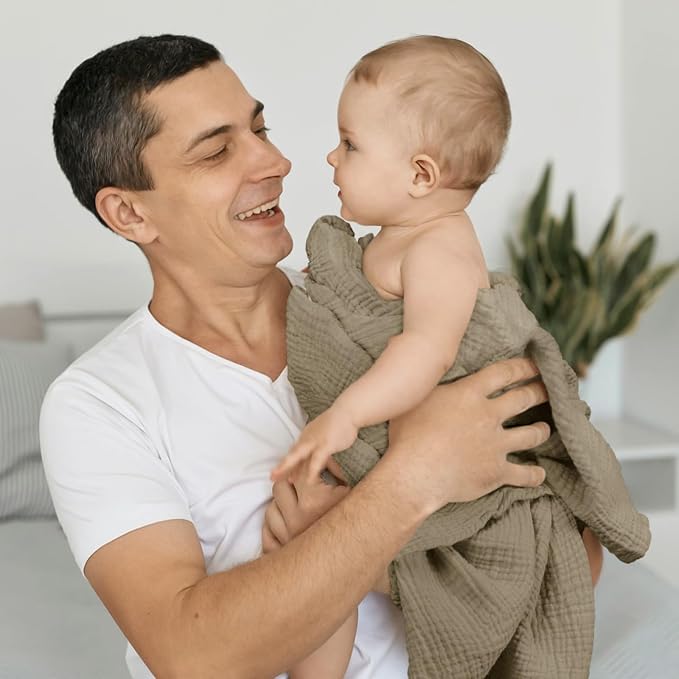 lulumoon Muslin Swaddle Blanket Baby: Cotton Receiving Wrap - Image 6