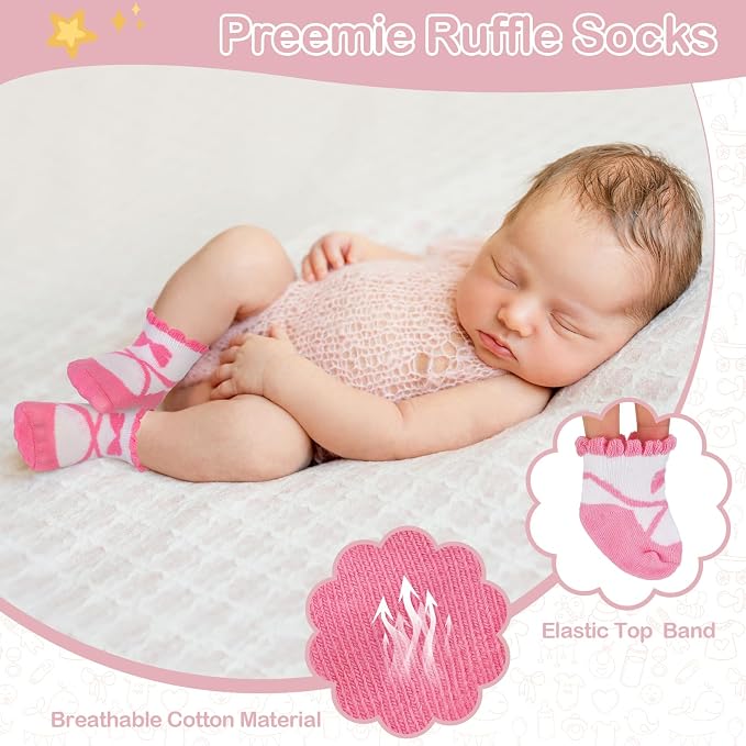 Toulite 12 Pairs Preemie Ankle Socks - Image 5