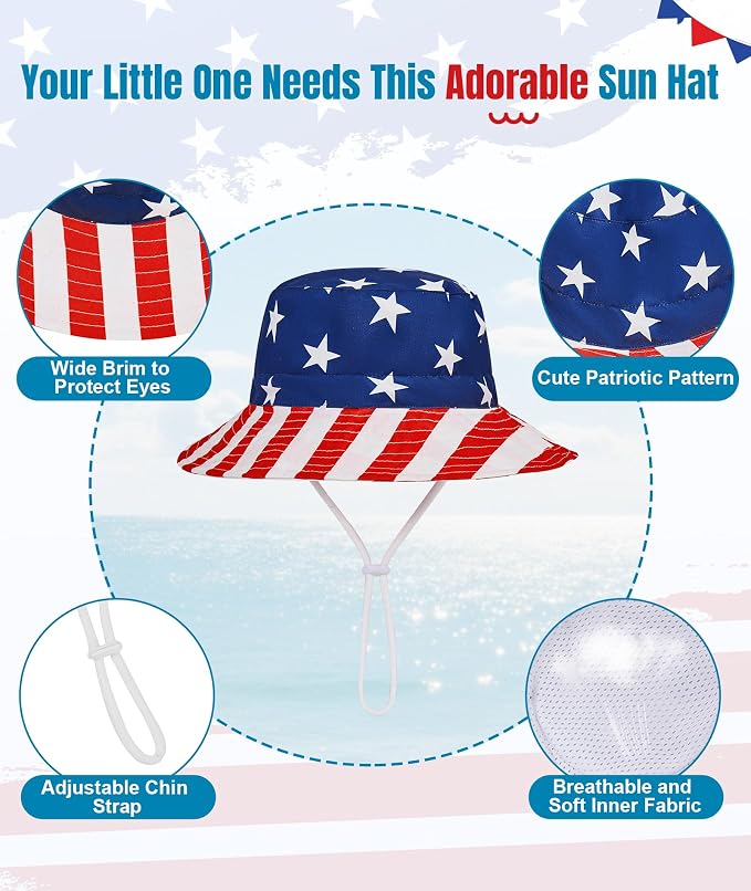 Komorebi Toddler Sun Hat UPF 50+ Kids Beach Bucket Hats Boys Girls 0-8Y | Cute - Image 5