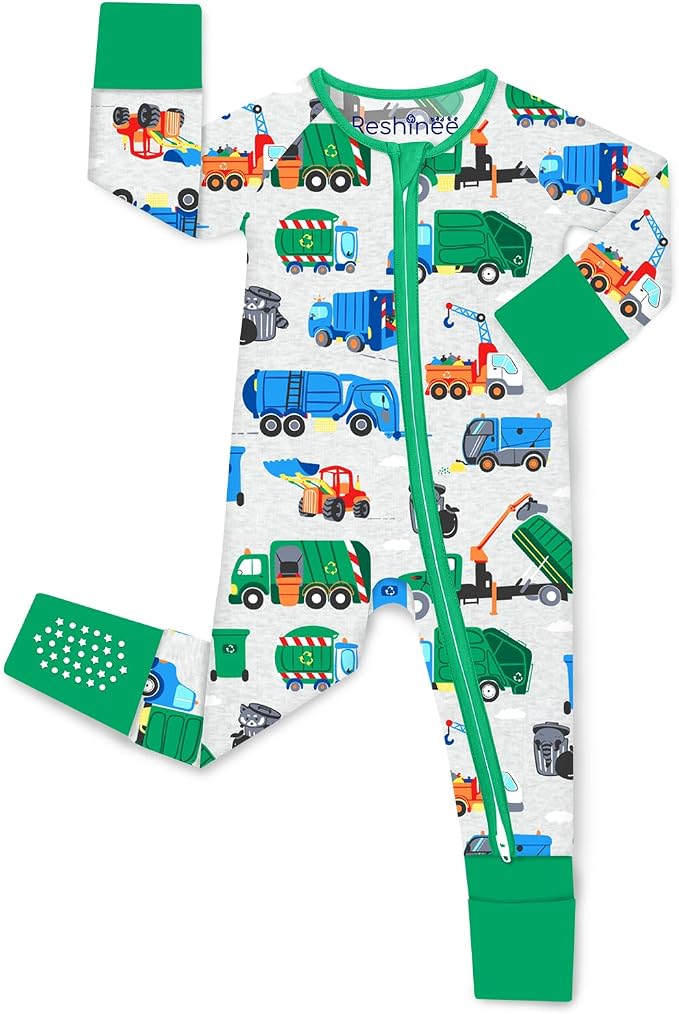 babee Reshinee Bamboo Viscose Baby Footie Pajama, Zipper Sleeper Boys Girls | by babeeReshinee