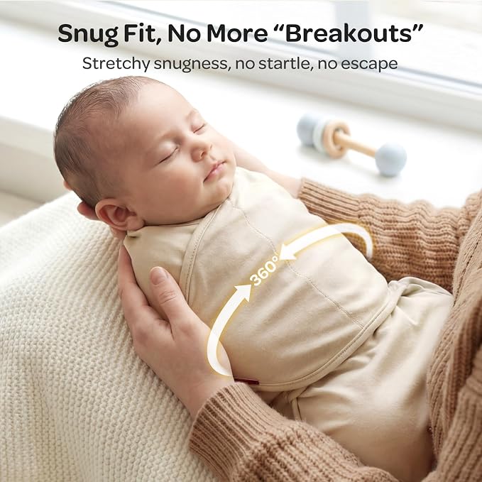 Momcozy Swaddles for Newborns, Quiet Fastener Swaddle for Infant 0-3 Months | - Image 7