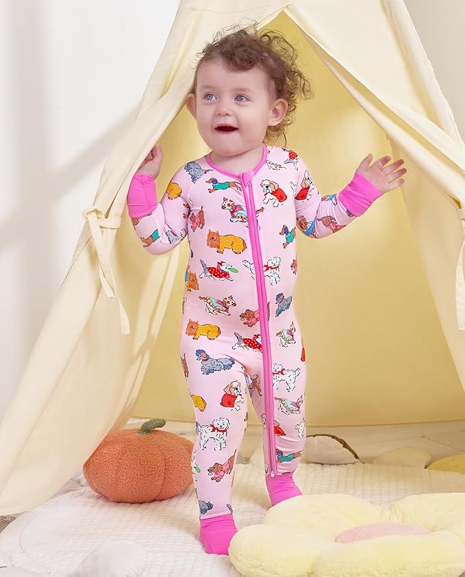 babee Reshinee Viscose Derived from Bamboo Baby Footie Pajamas Convertible - Image 3