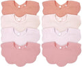 Baby Bibs Muslin Bibs 8 Pack for Drooling and Teething for Unisex Girls Boys