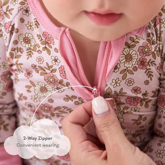 pureborn Baby Sleeper Viscose from Bamboo Zipper Footies 0-24 Months - Image 4