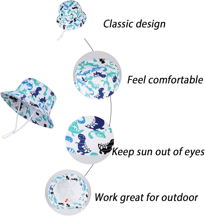 LANGZHEN Sun Protection Hat for Kids Toddler Boys Girls Wide Brim Summer - Image 6