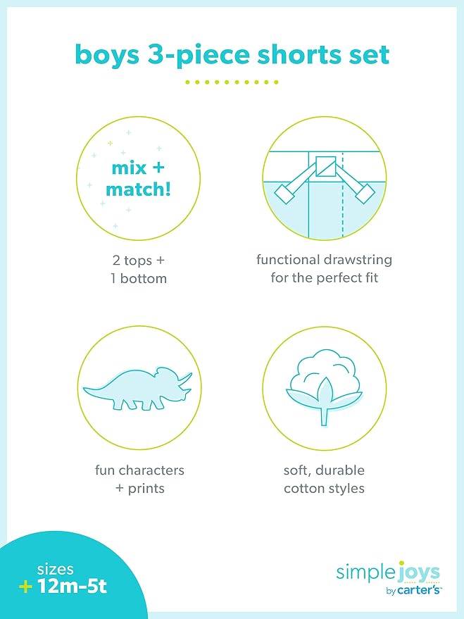 Simple Joys by Carter's Baby Boys 3-piece Playwear Set - Image 2