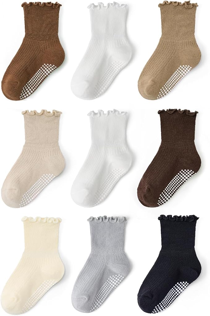 Baby Toddler Essentials Non-Slip Crew Socks by Bearbay