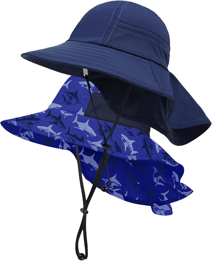 Toddler Baby Sun Hat Kids Summer Beach Essentials Adjustable Beach Hats by HONGTEYA