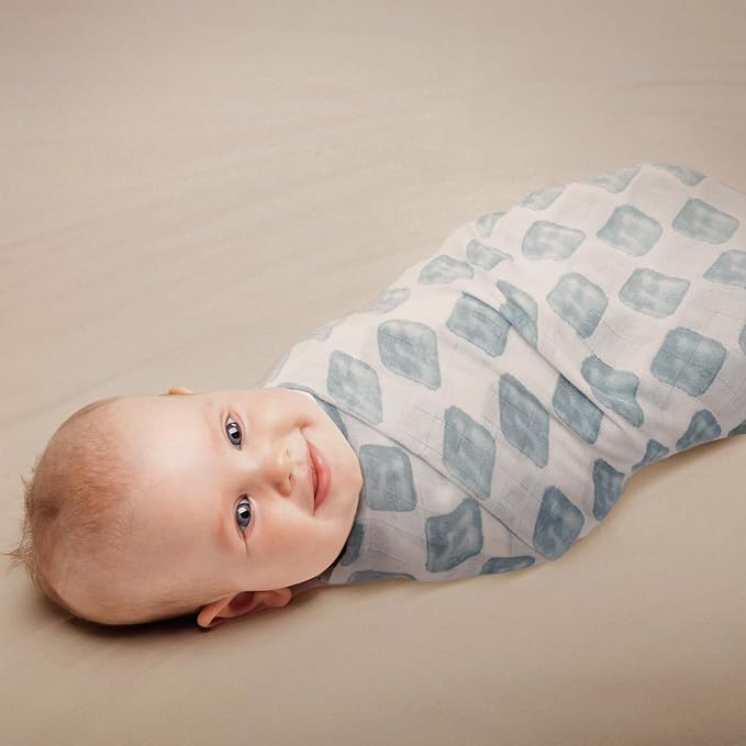 GLLQUEN BABY Muslin Swaddle Blankets 4Pk Receiving Blanket Large 35" x 40" | - Image 4