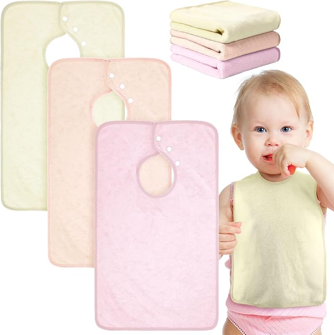Hercicy Full Coverage Pullover Toddler Baby Bibs | Terry Cloth Bibs by Hercicy