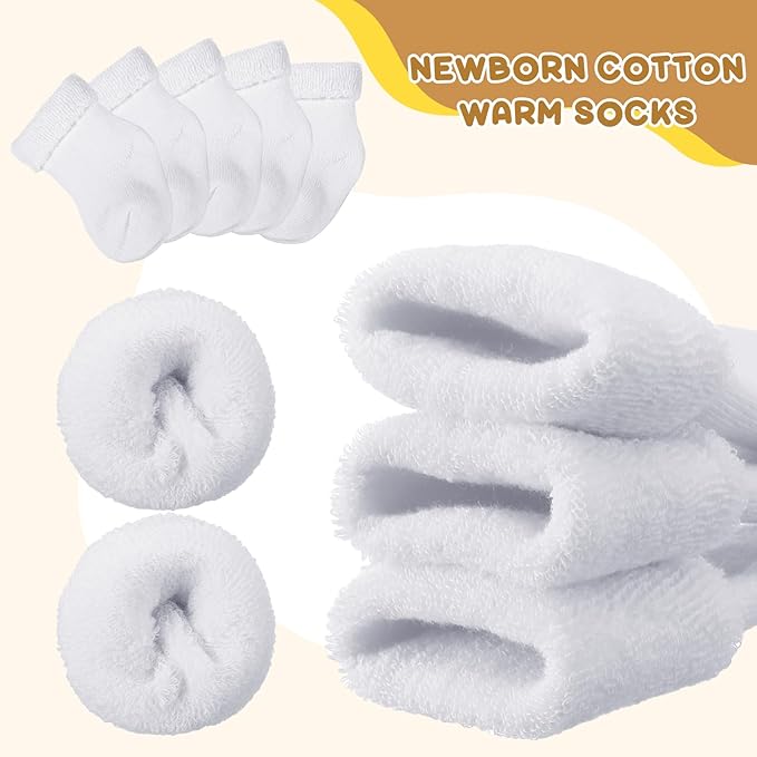 Twistover 10 Pairs Preemie Cotton Turn Cuff Socks - Image 4