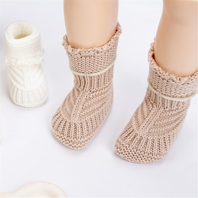 Baby Booties Newborns First Walkers Soft Knit Elegant Knit Baby Booties - Image 4