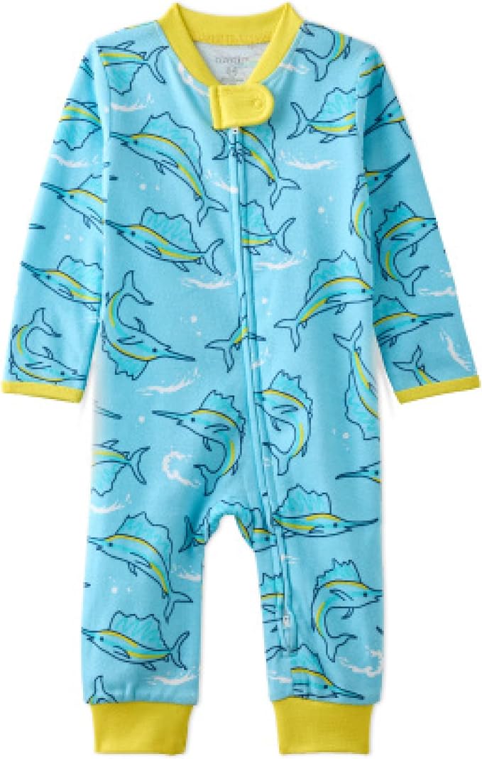 Butterblu Shadow Sleep & Play 100% Cotton Footless Two Way Zip Front PJs by Butterblu