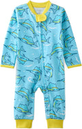 Butterblu Shadow Sleep & Play 100% Cotton Footless Two Way Zip Front PJs by Butterblu