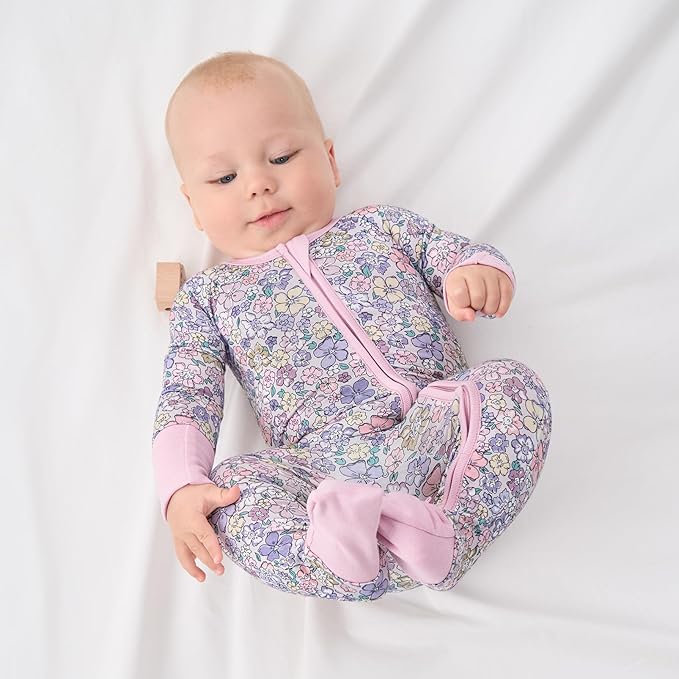 pureborn Baby Sleeper Viscose from Bamboo Zipper Footies 0-24 Months - Image 2