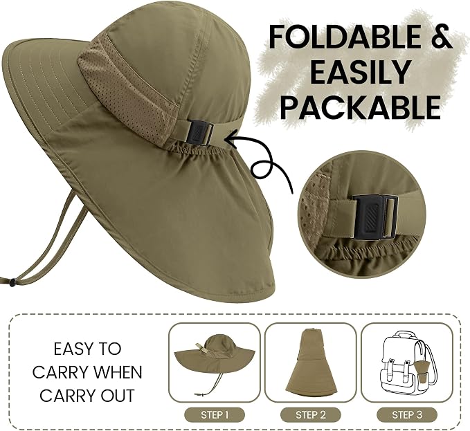 Baby Sun Hat with Neck Flap UPF 50+ - Image 2