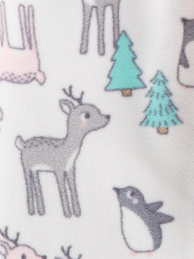 Simple Joys by Carter's Girls Loose-Fit Flame Resistant Fleece Footed Pajamas - Image 4