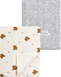 CREVENT 2Pcs 30''X40'' Cute Cozy Fluffy Warm Baby Blankets by CREVENT