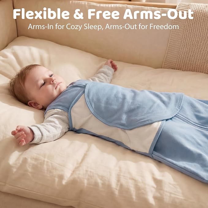 Baby Swaddle Sleep Sack 3-6 Months, Cotton Swaddles - Image 5