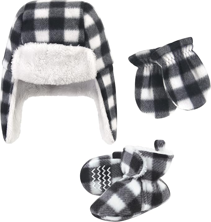 Hudson Baby Baby Hudson Baby Unisex Baby Trapper Hat, Mitten and Bootie Set - Image 2