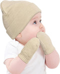 Baby Beanie Hat Gloves Set, Kids Winter Warm Knit Hat by DANMY