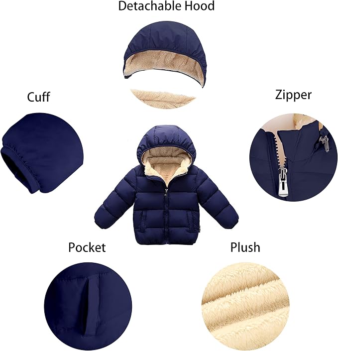 Toddler Boys' Girls' Winter Coat - Image 4