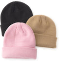 DRESHOW BQUBO 3 Pack Baby Beanies Toddler Kids Winter Hats Soft Knit Hat by DRESHOW