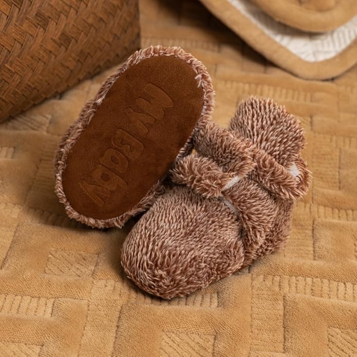 Sawimlgy Newborn Infant Baby Girl Boy Cotton Booties Stay On Sock Slippers Soft - Image 3