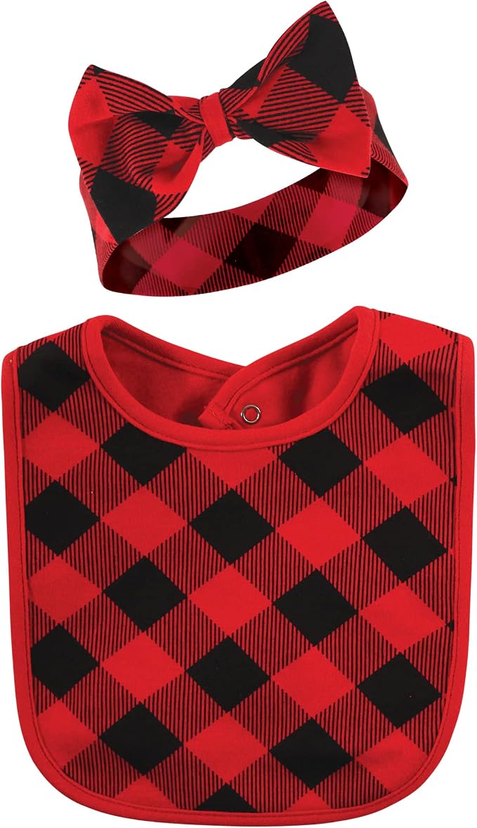 Hudson Baby Unisex Baby Cotton Bib and Headband Set - Image 4