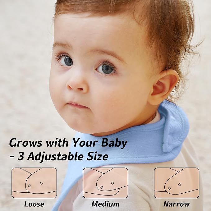 Muslin Baby Bibs 6-Pack Baby Drool Bandana Bibs - Image 3
