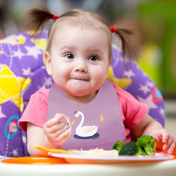 Silicone Baby Bibs with Food Catcher - Image 5
