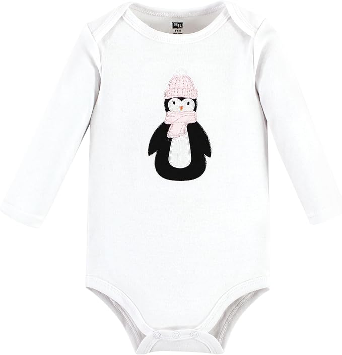Hudson Baby Baby Girls' Cotton Long-sleeve Bodysuits 3-pack - Image 3