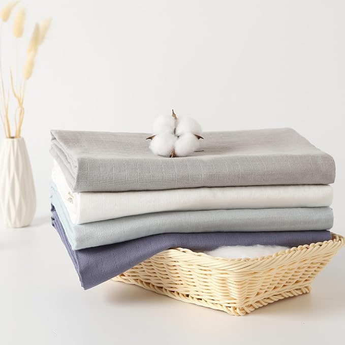 POMISO Muslin Swaddle Blankets for Boys & Girls, Newborn Receiving Blankets - Image 7
