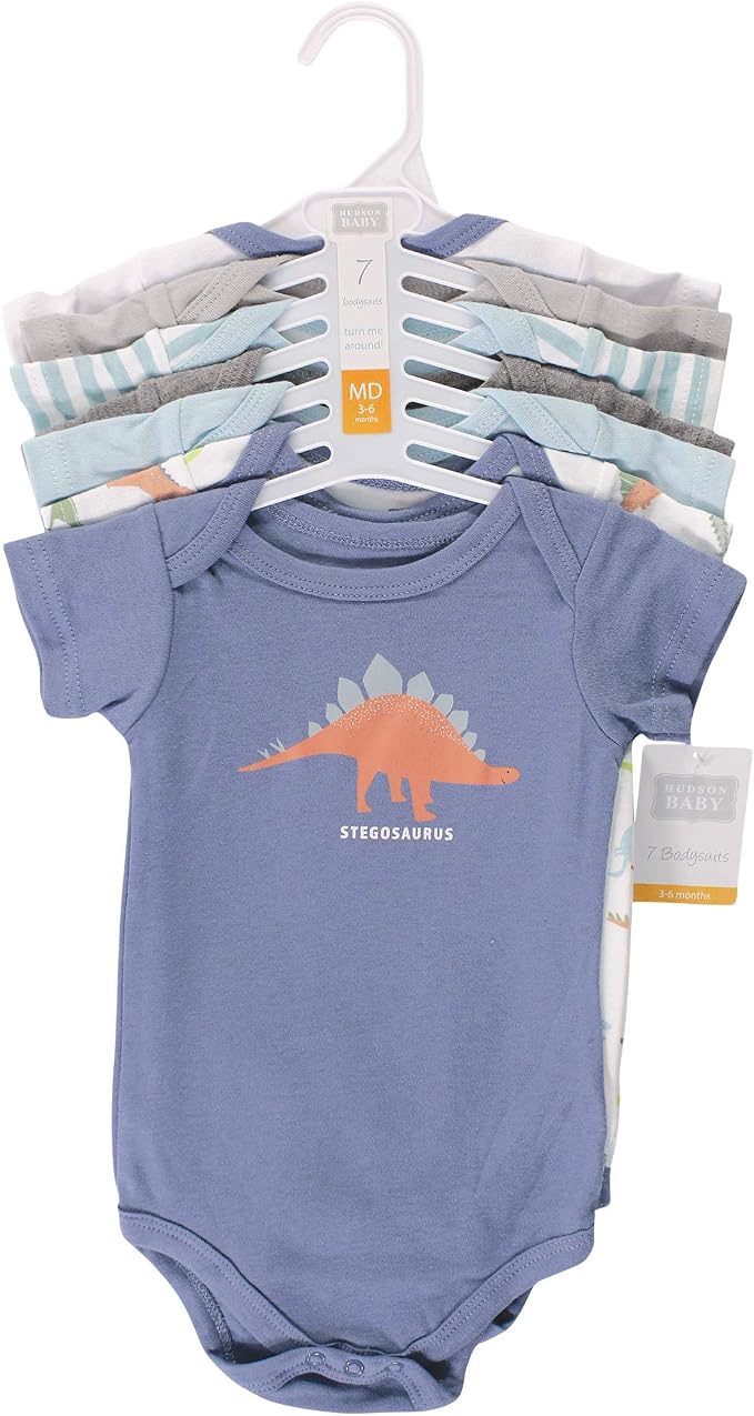 Hudson Baby Baby Boys' Cotton Bodysuits 7-pack - Image 2