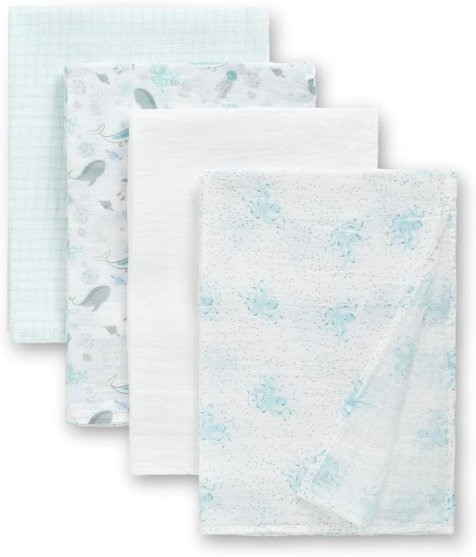 Delta Children 100% Cotton Muslin Baby Receiving Blankets by DeltaChildren