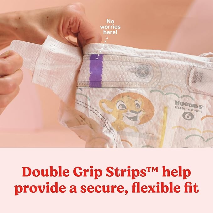 Huggies Size 5 Diapers, Little Movers Baby Diapers, Size 5 (27+ lbs), 104 Count, Packaging May Vary