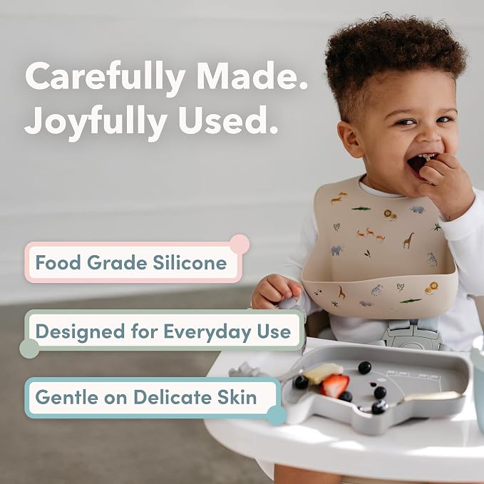 Loulou Lollipop Soft, Waterproof Silicone Feeding Bib - Image 2