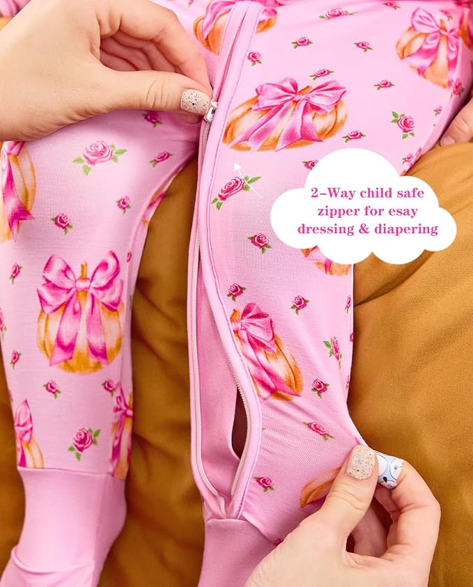 babee Reshinee Viscose Derived from Bamboo Baby Footie Pajamas Convertible - Image 7