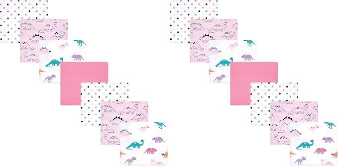 Hudson Baby Unisex Baby Cotton Flannel Receiving Blankets Bundle, CuteASaurus by HudsonBaby
