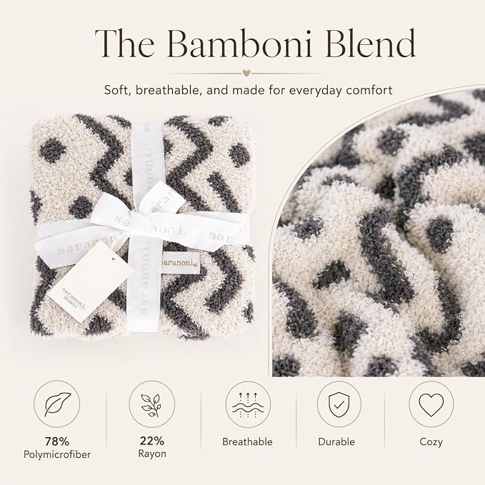 Saranoni Luxury Security Blanket Soft Plush Baby Blanket Mudcloth 20x15 | - Image 5
