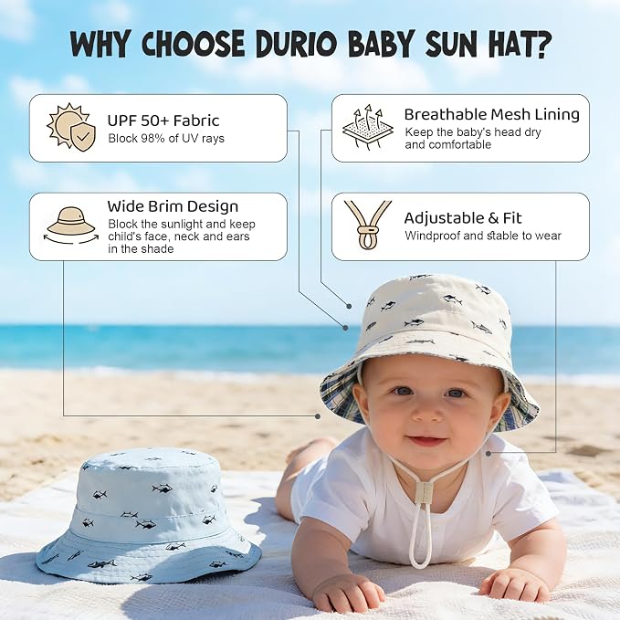 Durio 2-Pack Baby Bucket Hat - Image 4