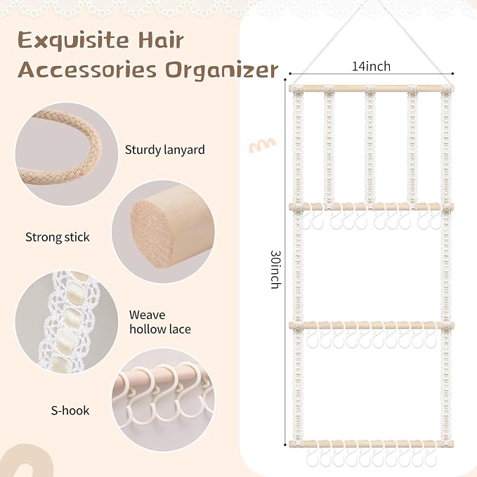 POVETIRE Headband Holder Hair Bows Organizer - Image 3