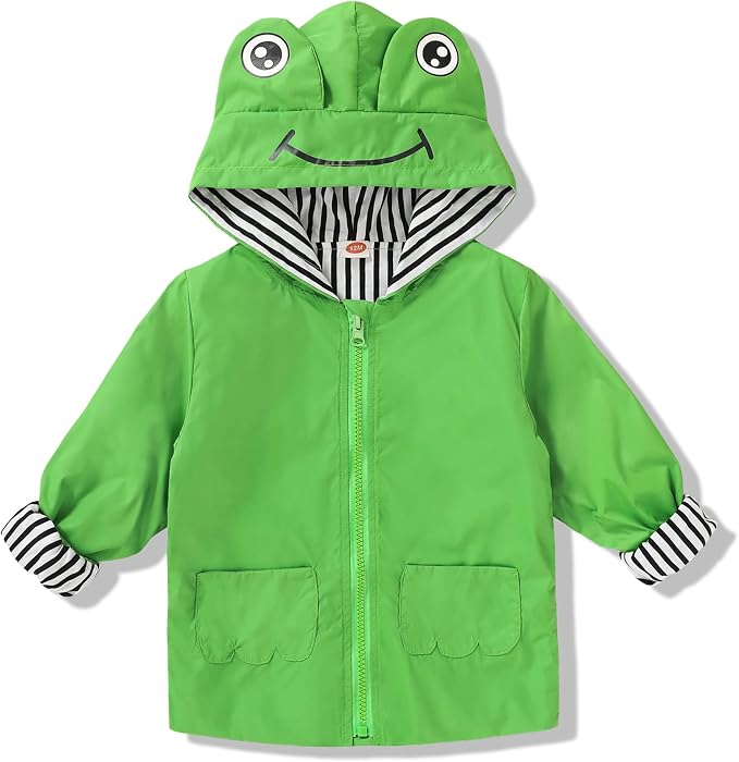 YOUNGER TREE Toddler Baby Boy Girl Duck Raincoat Cute Cartoon Hoodie Zipper by YOUNGERTREE
