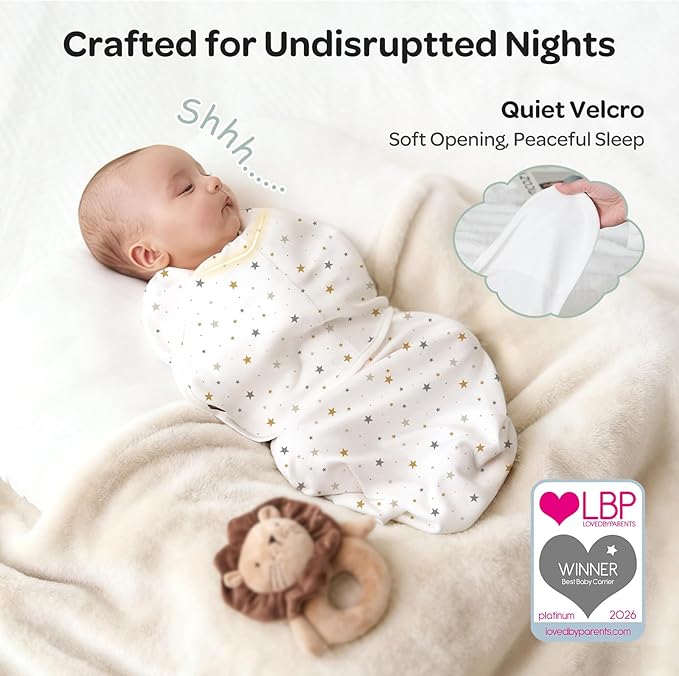 Momcozy Swaddles for Newborns, Quiet Fastener Swaddle for Infant 0-3 Months | - Image 3