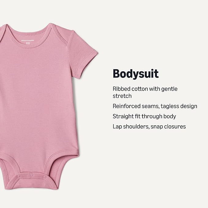 Amazon Essentials Unisex Babies' Short-Sleeve Bodysuits - Image 2