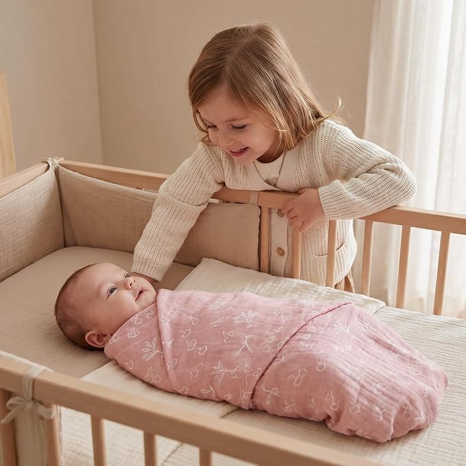 Muslin Swaddle Blankets for Newborn, Cotton Receiving Blanket | 4 Pack 100% - Image 4