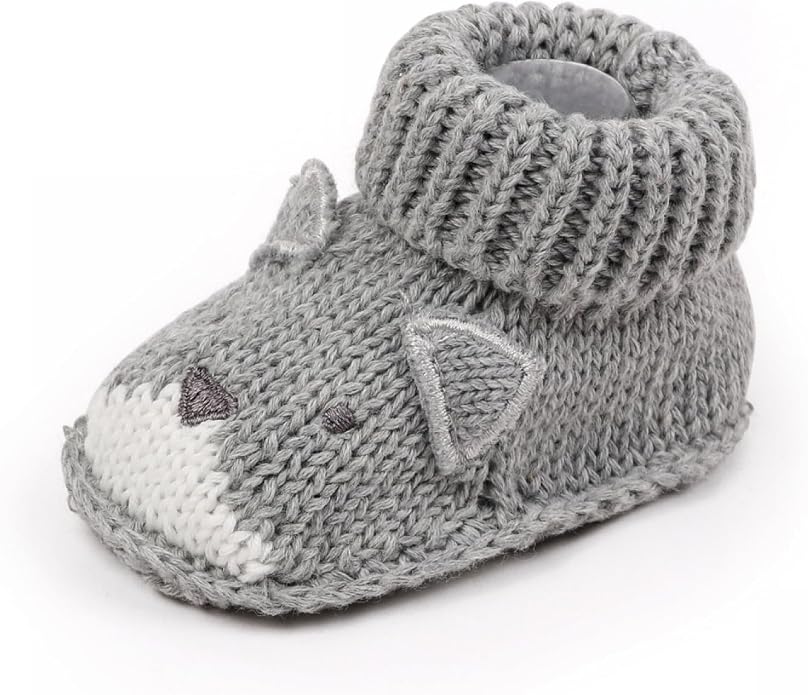 Infant Baby Boys Girls Knitted Booties Soft Cute First Walking Socks Shoes | - Image 6
