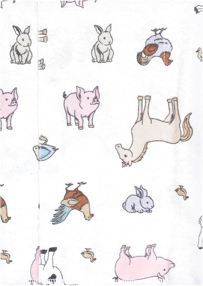 Luvable Friends Hudson Baby Flannel Burp Cloths 7pk, Farm Pals - Image 2