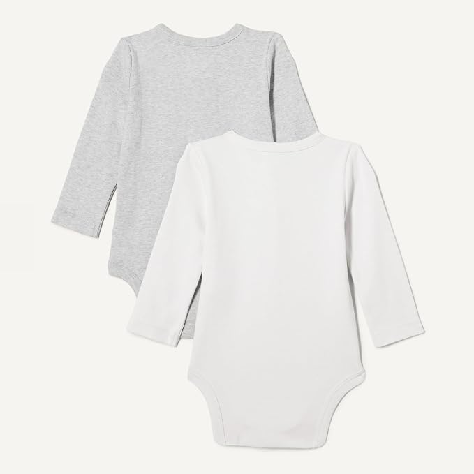 Amazon Essentials Unisex Babies' Long-Sleeve Cotton Henley Bodysuits - Image 2